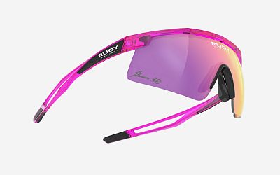 Превью  Велоочки RUDY PROJECT Turbolence Klaebo Crystal Pink Fluo, Линзы: Multilaser Sunset (SP895244-RN00)